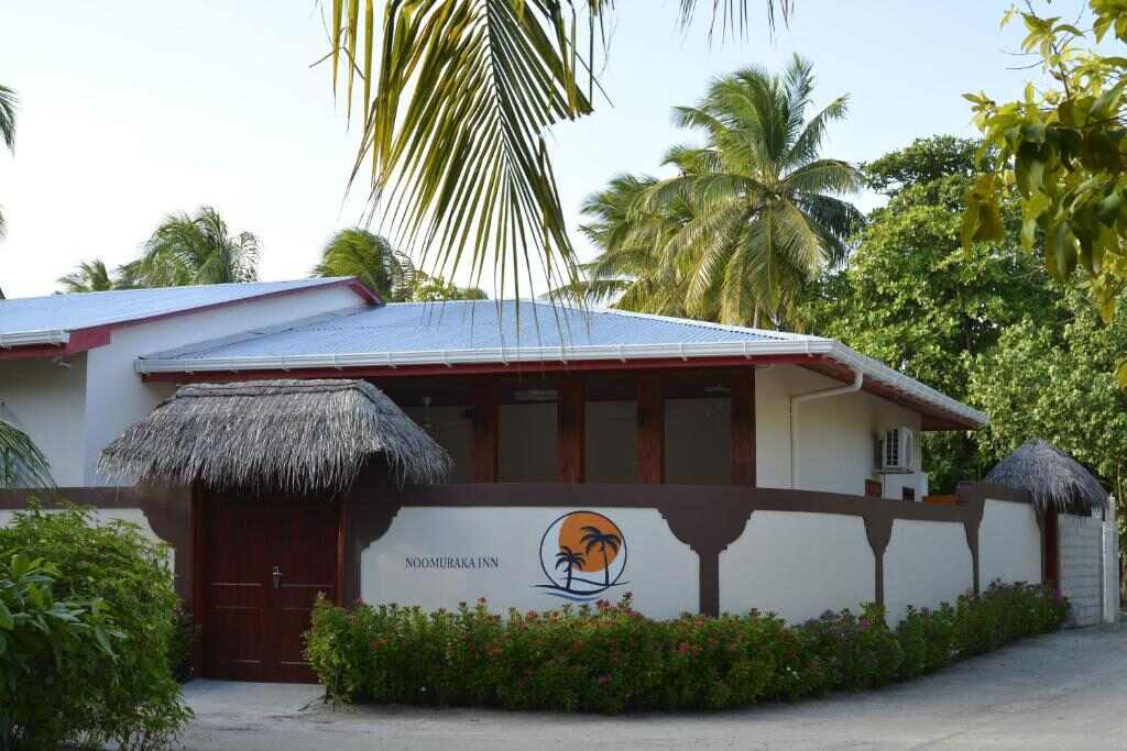 Entrance of Noomuraka Inn on Omadhoo, Maldives